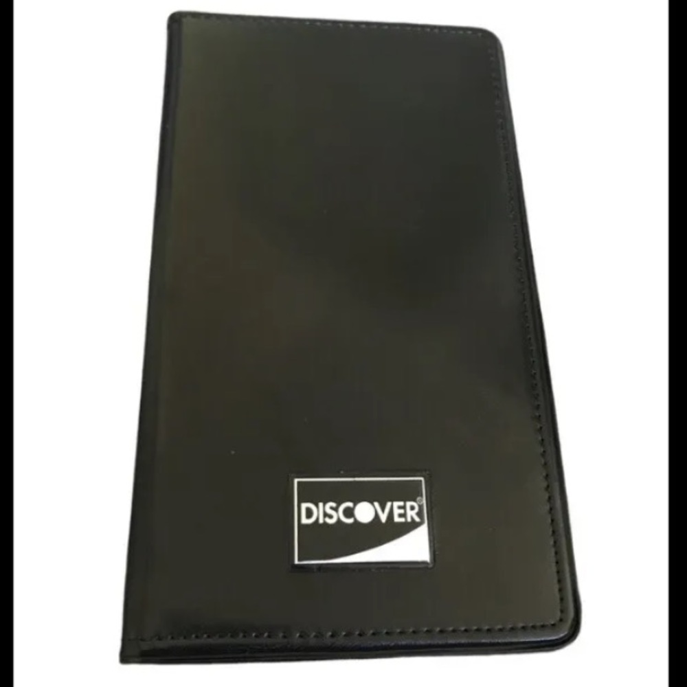25 DISCOVER Double Panel Folding Check Presenter Restaurant Server Bill Book